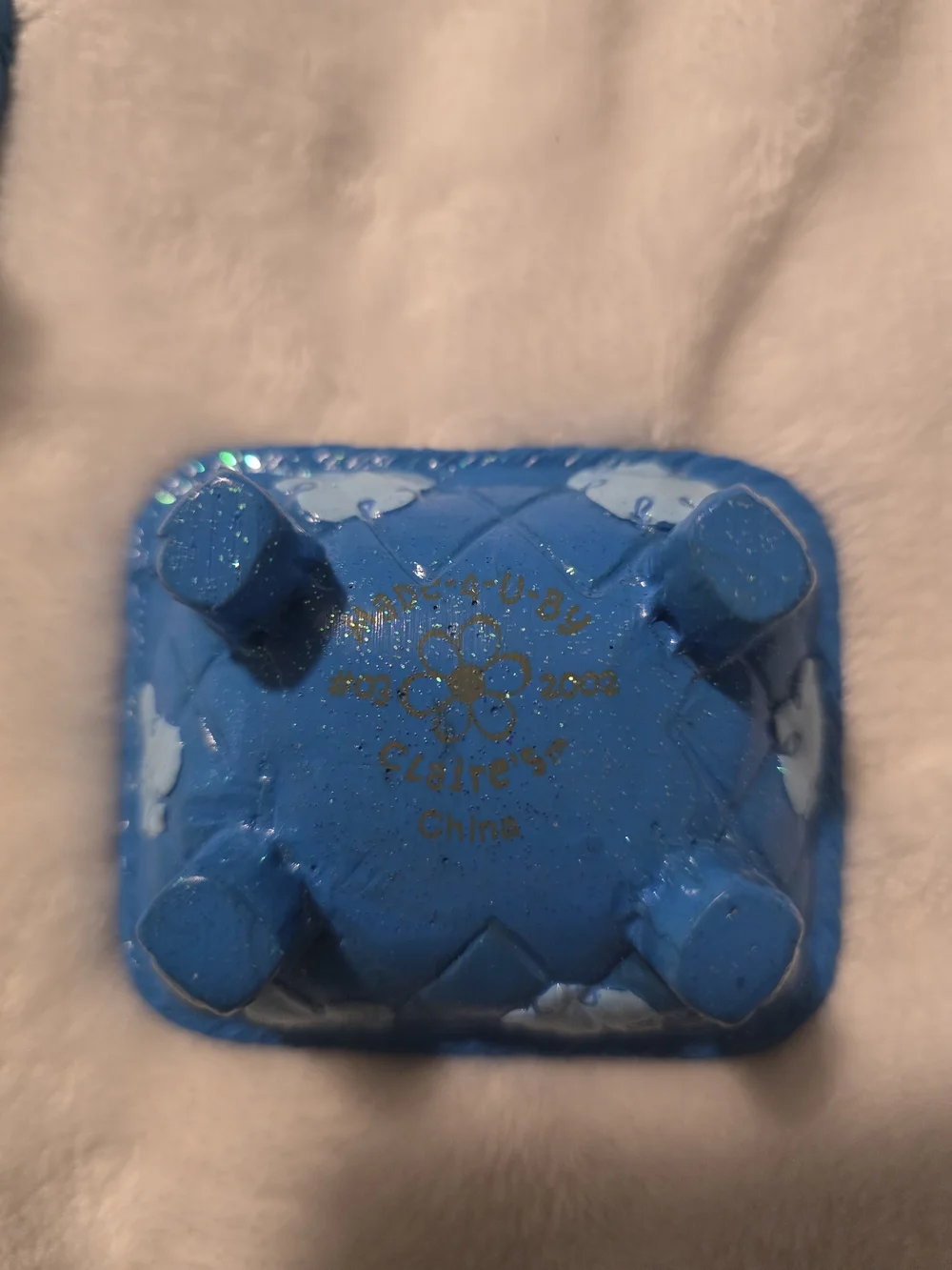 Claire's 2002 Sunny Day Blue Decorative Trinket Box